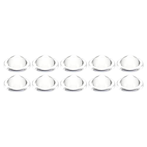 PATIKIL Diameter 10.3mm Height 4.2mm Flat Convex Lens, 10 Pcs Acrylic LED Optical Convex Condenser Lens for LED Flashlight Bike Head Lamp, Transparent