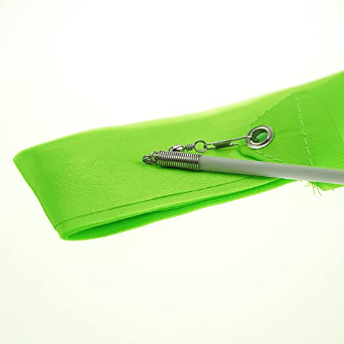 Green Rhythmic Gymnastics Wands Set - 2 Pack Dance Streamers