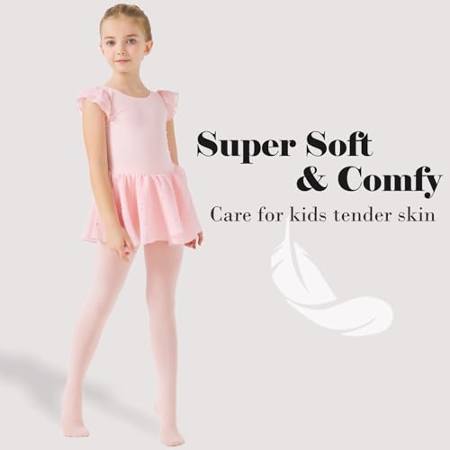 Ultra Soft Ballet Tights for Girls - Ballet Pink, 8-10 Years