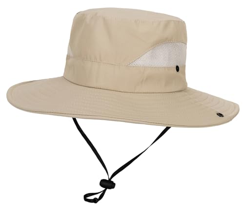 Kids Beach Bucket Hat with UPF50 Protection - Beige, 5-10 Years