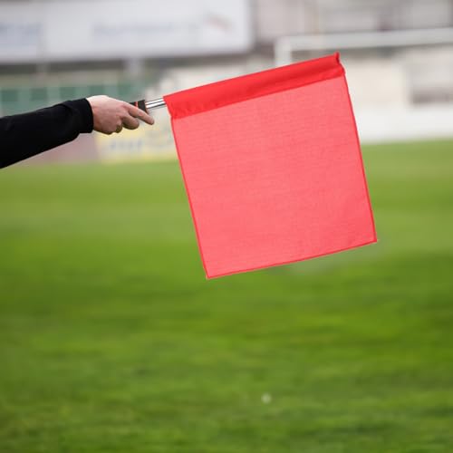 High Visibility Referee Flag Set with Stainless Steel Poles - 17.7"x14.2"