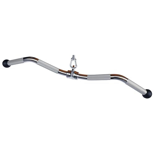 qibylift 29 Inch Chrome Lat Pull Down Bar with Rotating Swivel & Thick Handle