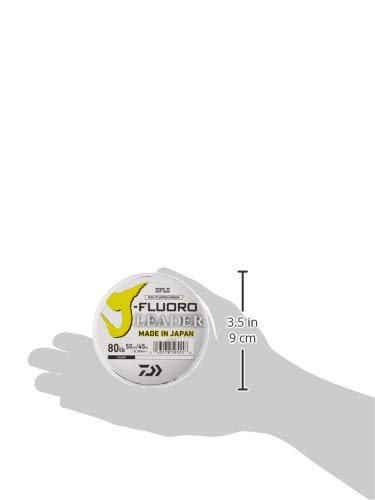 Daiwa 80 lb Fluorocarbon Leader, 50 yds, Clear - 100% J-Fluoro