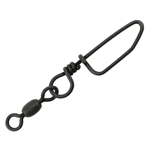 Brass Coastlock Snap Swivels - 5 pc, Black, 225 lb Test Fishing Gear