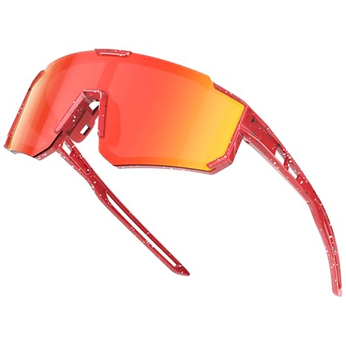 Kids Polarized Baseball Sunglasses - Lightweight Red for Ages 3-12