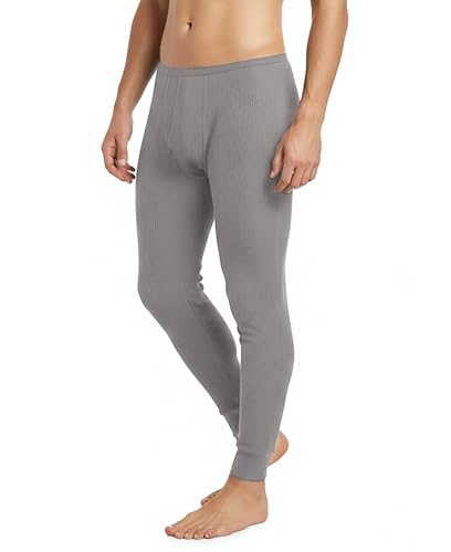 Andrew Scott Men's Thermal Waffle Underwear Bottoms 3 Pack Medium Denim Charcoal Grey