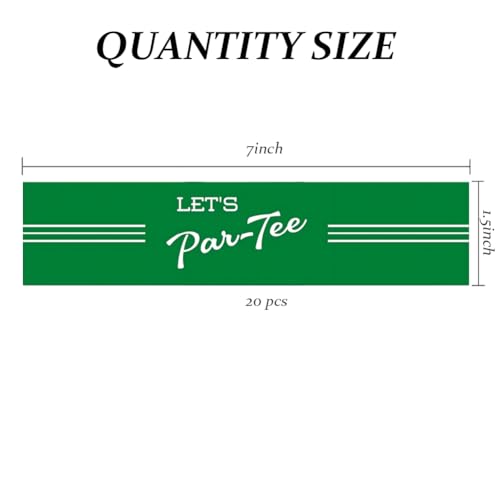 Golf Themed Water Bottle Labels - Let's Par-Tee - 20 Pack