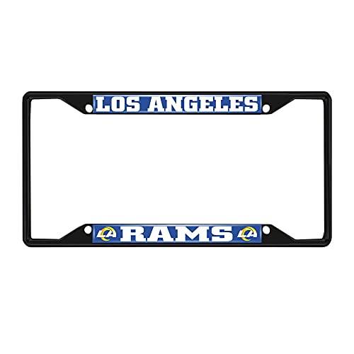 Los Angeles Rams Black License Plate Frame - 12.25" x 6.25"