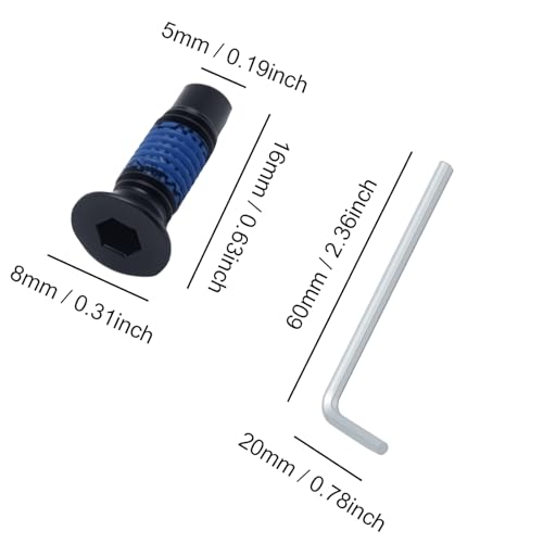 10Pcs Scooter Forehead Head Screws Kit with Hex Wrench, Carbon Steel Anti-Removal Fasteners for /Ninebot M365 ES