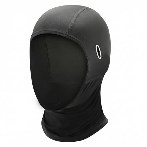 Cooling Ice Silk Skull Cap Helmet Liner Balaclava Mask - Black Long