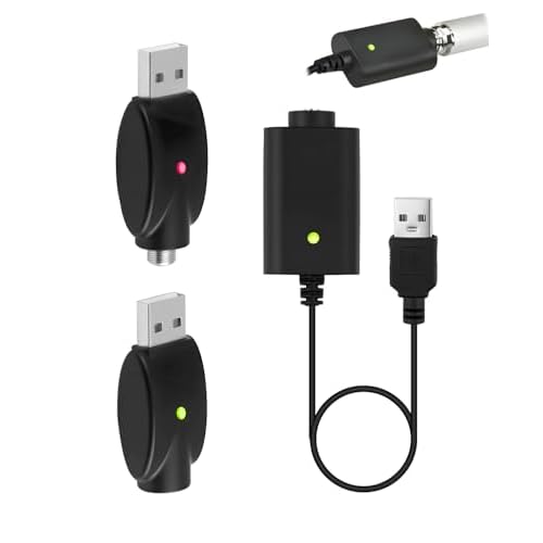 Smart USB Charger Cable Adaptor, Overcharge Protection Adapter Cable Compatible with All 510 Port Adapters for Wireless Soldering Iron, 3 Pack