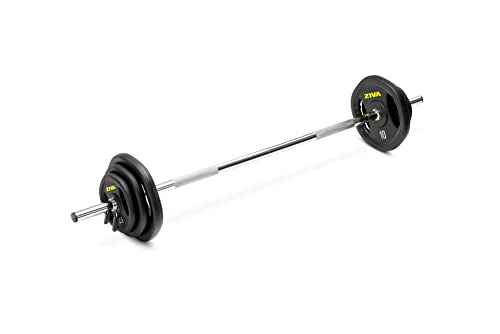 Adjustable 40lb Barbell Weight Set – Home Gym Kit with Rubber Plates