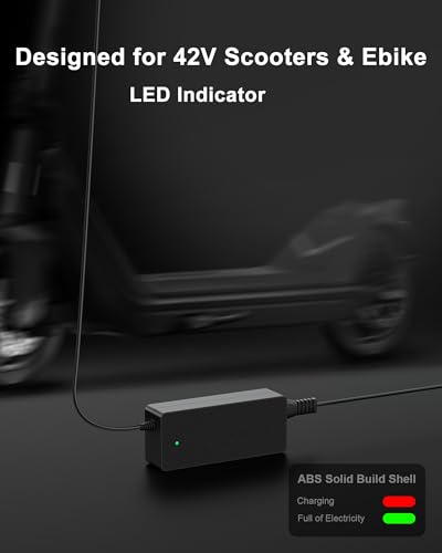 VHBW 42V 2A Universal Scooter Charger with 5 Connectors for 36V EBikes & Scooters