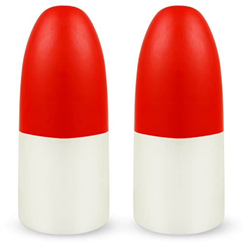 SILANON 2pcs 6x14 Inch Crab Trap Floats Buoys | Red & White Fishing Marker Buoys