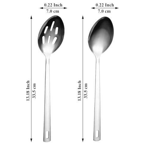 Kyraton Cooking Spoon Set, Stainless Steel Kitchen Serving, Solid