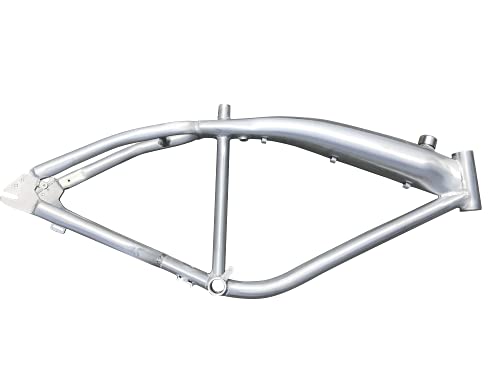 Gas Bicycle Frame with 3.4L Fuel Tank - Brushed Aluminum