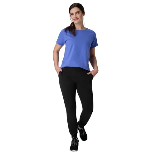 Hanes EcoSmart Open-Bottom Fleece Sweatpants, 29" Inseam, XL Ebony – Pocketless Lounge Joggers