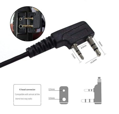 Walkie Talkie Earpiece with Mic - 30 Pairs, 2 Pin Headset