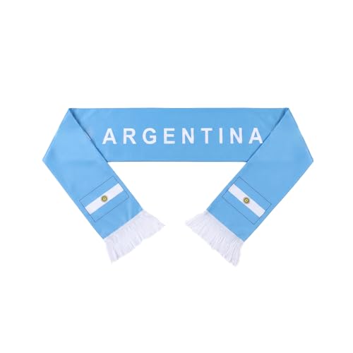 2026 World Cup Soccer Fan Scarf - Argentina, Double-Sided Print