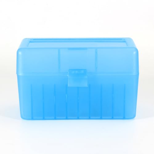 Locking Ammo Box - Portable Storage Case for 50 Rounds - Blue