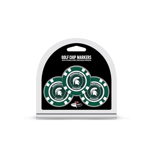 NCAA Golf Chip Set with Double-Sided Enamel Markers - Michigan State Spartans