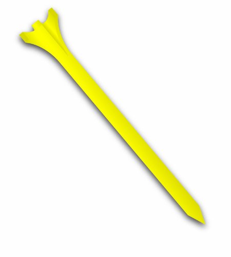 3-Prong Golf Tees - Zero Friction Tour - 2-3/4 Inch Yellow - 40 Pack