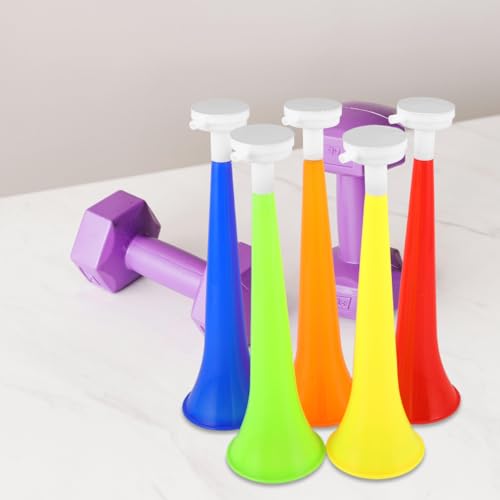 11" Plastic Stadium Horns - 10 Pack Colorful Noise Makers