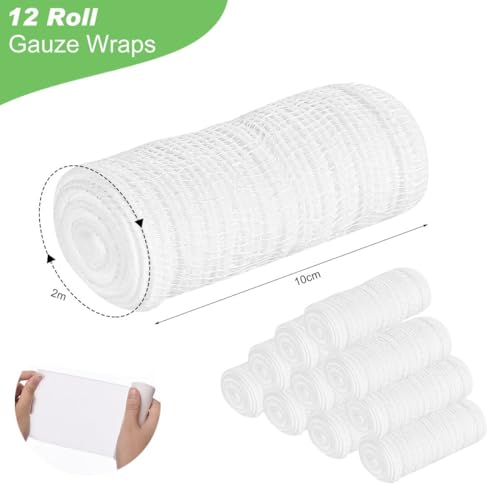 Conforming Stretch Gauze Bandages - 4" x 2.1 Yards, 12 Rolls