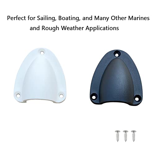 Marine Wire Cable Vent Cover - 1 Piece Black, Large 2.6" x 2.9" x 0.9"