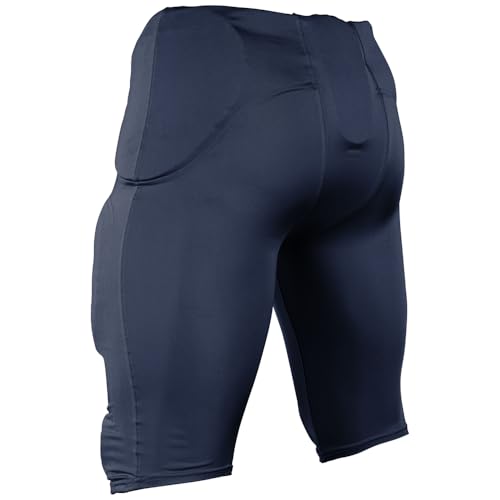 Champro Adult Terminator 3 Football Pants with Built-in Pads, Medium Navy