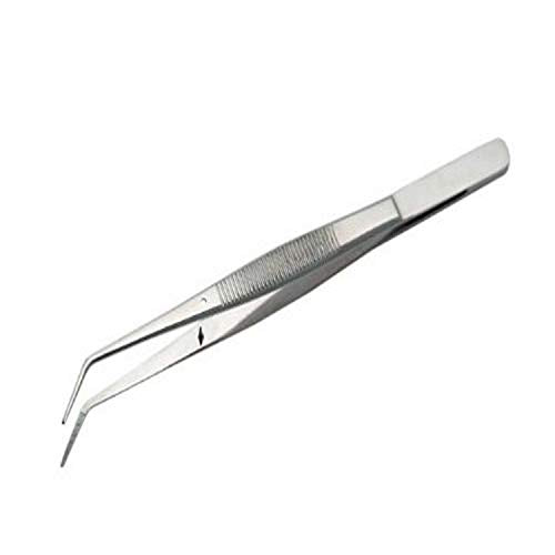 6-Inch Stainless Steel College Tweezers with Serrated Jaws