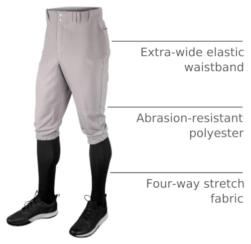 Champro Boys' MVP Baseball Knickers - Medium Grey Youth Style