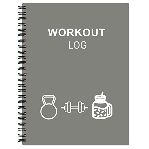 A5 Fitness Planner Journal for Weight Loss & Workouts - Grey