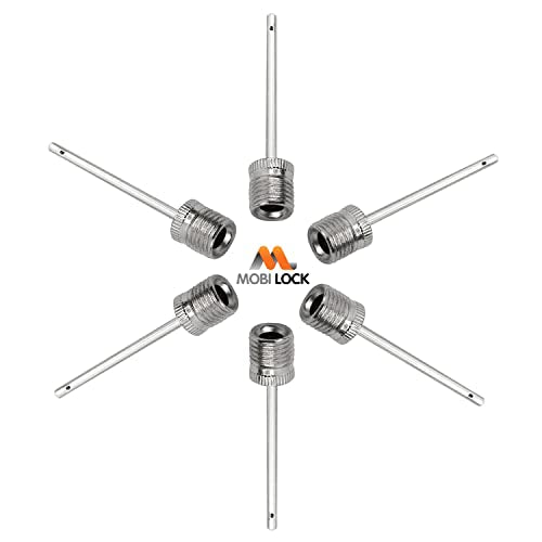 6-Piece Stainless Steel Ball Pump Inflation Needle Set with Storage Pouch