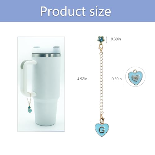 Star and Letter Charm for Stanley 30 & 40 oz Tumbler - Letter J