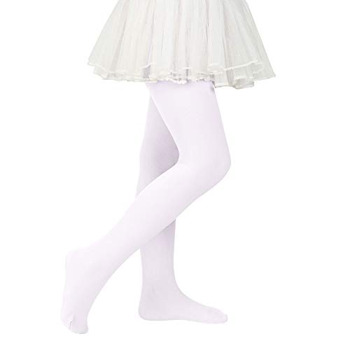 Ballet Dance Tights for Girls 3-6 Years - Nude & White