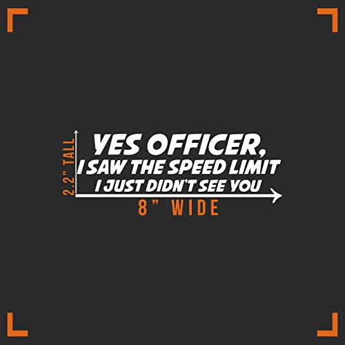 Speed Limit Decal Vinyl Sticker - 8" x 2" - White