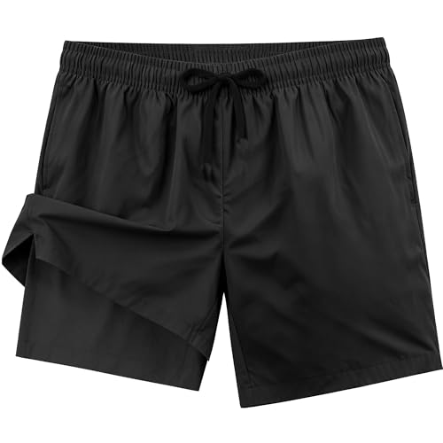 Mens Swim Trunks 2 in 1 Swimming Board Shorts with Pockets Quick Dry