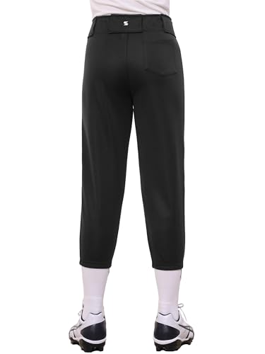 Stelle Girls Softball Pants with Pockets, Large, Black – Fastpitch Youth
