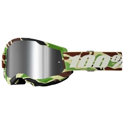 Strata 2 Goggles - Sports Eyewear for Motocross & Mountain Biking - War Camo with Mirror Lens