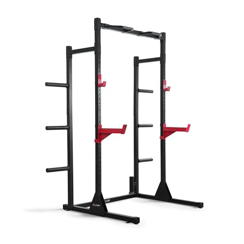Power Rack with Pull-Up Bar & Attachments - Black