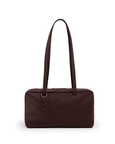 Nylon Bowler Bag with Charm Loops - Coffee