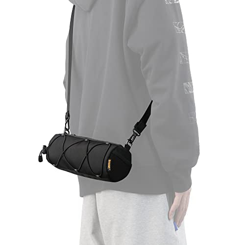Bike Handlebar Bag with Shoulder Strap - Black