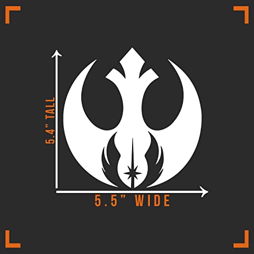 Rebel Jedi Symbol Vinyl Sticker Decal - 5.5" x 5.5"