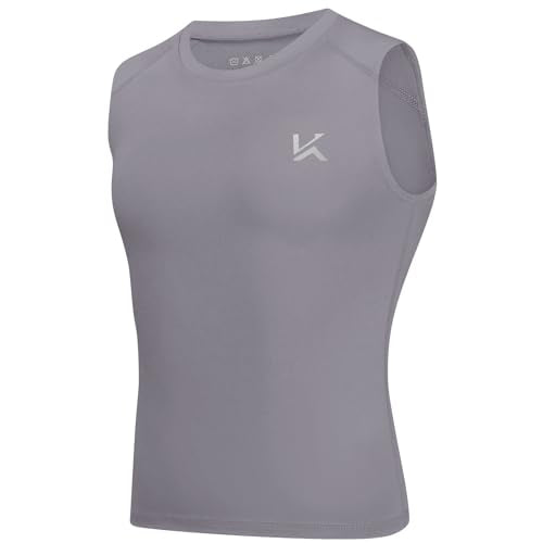 Boys Sleeveless Athletic Compression Tank Top - Quick Dry