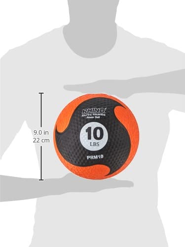 10 lb Champion Sports Rhino Elite Medicine Ball - Textured Grip