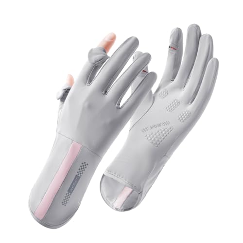Women's UV Protection Driving Gloves - Touchscreen Full Finger - Platinum Gray