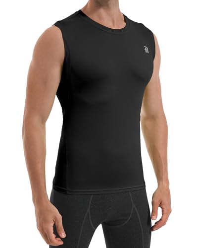Men's Sleeveless Compression Tank Top - Medium Black
