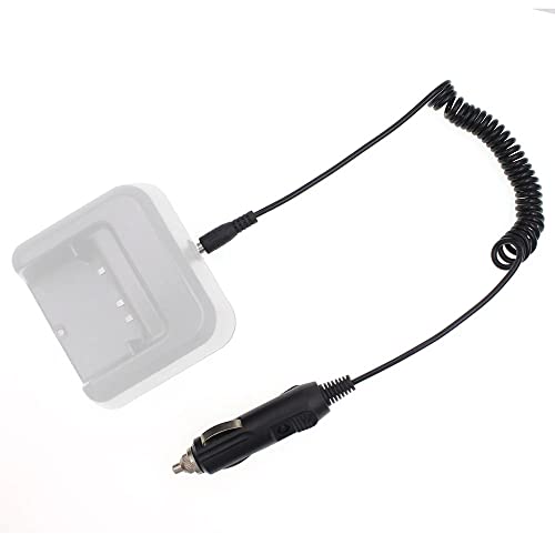 2-Pack 12V-24V Car Charger Cable for Two-Way Radio Desktop Charging Bases