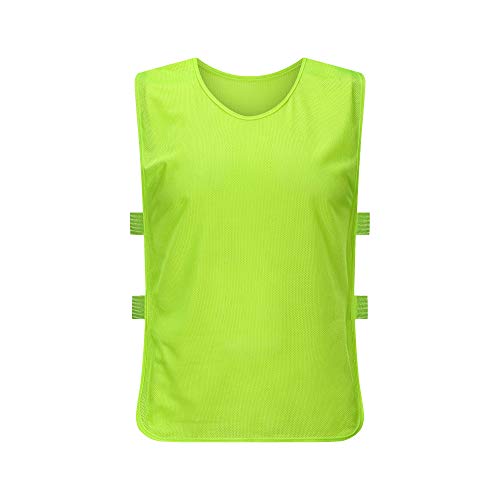 12-Pack Adjustable Mesh Soccer Training Jerseys with Elastic Straps